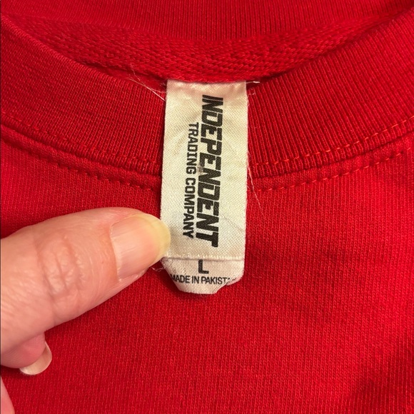 Texas Tech University Red Crewneck Sweatshirt Glitter Letter Graphic Size Large - Picture 9 of 11